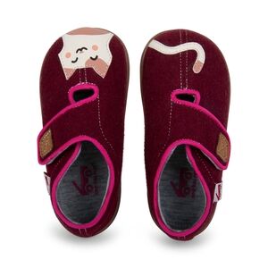 Gently Used See Kai Run Red and Pink Slippers Velcro Strap